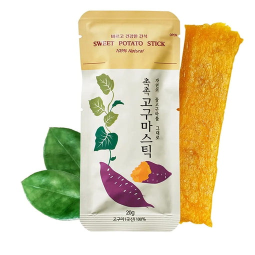 KOSTAR Korean Snacks - Sweet Potato Low-Carb Bars (20 Pack) Individually Wrapped Healthy Natural Snacks - Perfect for Golf and Travel