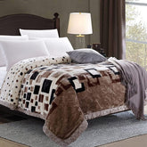 LGYKUMEG Korean Mink Blanket King Size,2 Ply Blanket,4Kg Heavy Sliky Soft and Warm，Raschel Blanket for Autumn,Winter,Bed,Sofa,G,79"x91"