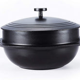 MOOSSE Gamasot Premium Korean Dutch Oven, Rice Pot, Enameled Cast Iron Pot with Lid, Korean Stone Bowl for Induction Cooktop, Stove, Oven, No Seasoning Required (8.7” (22cm))